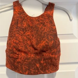 Orange/ Black workout bra